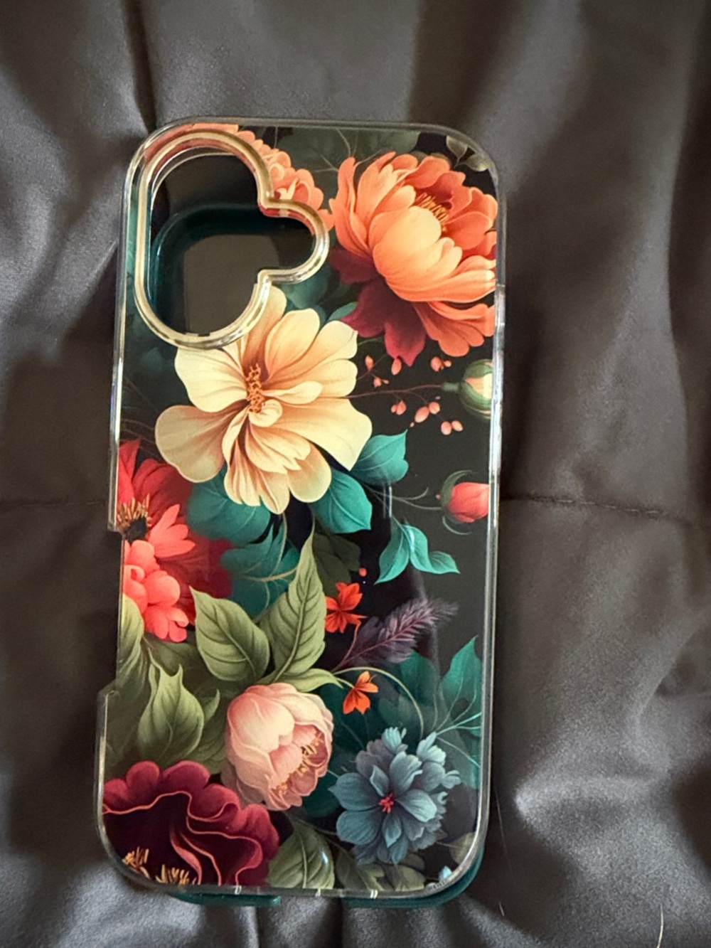 Amazon Clear Floral Phone Case with Multicolor Blooms